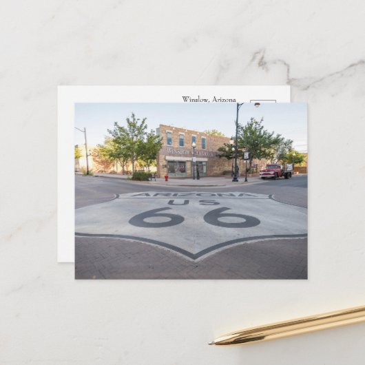 Route 66ランドマーク土産 ポストカード (正面/裏面インサイチュ)