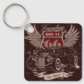 Route 66レトロ キーホルダー (正面)