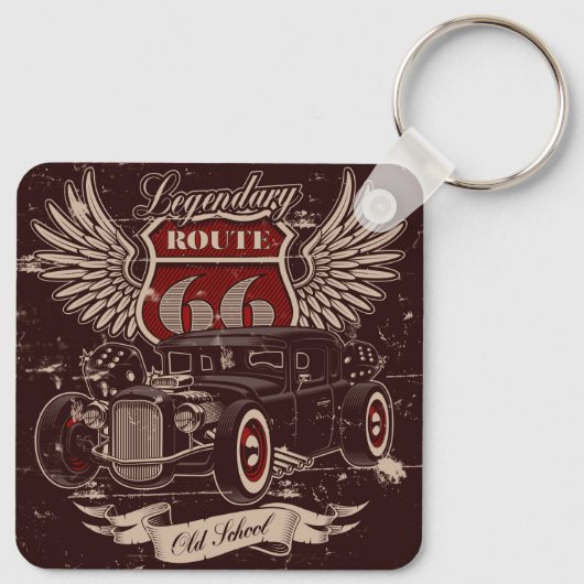 Route 66レトロ キーホルダー (裏面)