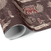 Route 66レトロ ラッピングペーパー (ロールコーナー)