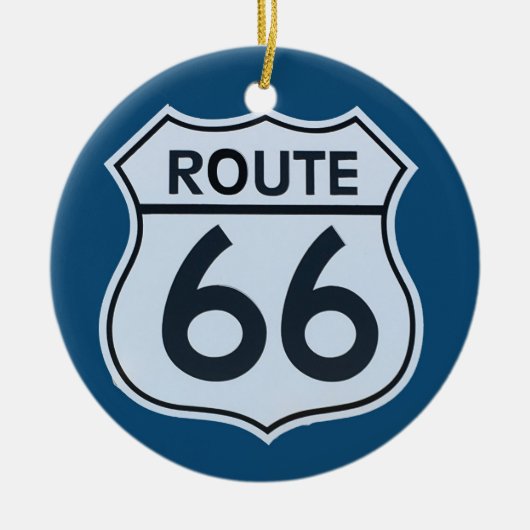 Route 66ロゴオーナメント セラミックオーナメント (正面)