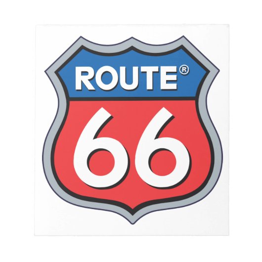 Route 66ロゴ ノートパッド (正面)