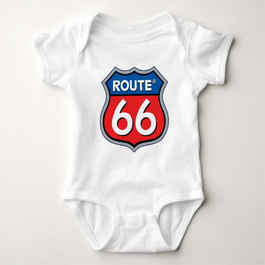 Route 66ロゴ ベビーボディスーツ (正面)