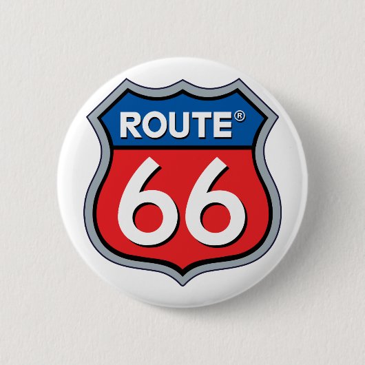 Route 66ロゴ 缶バッジ (正面)