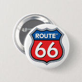 Route 66ロゴ 缶バッジ (正面&裏面)