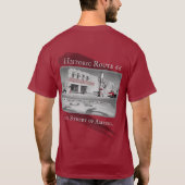 Route 66ヴィンテージ目的地Winslow Arizona写真 Tシャツ (裏面)
