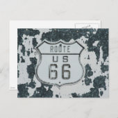 Route 66ヴィンテージ署名はがき ポストカード (正面/裏面)