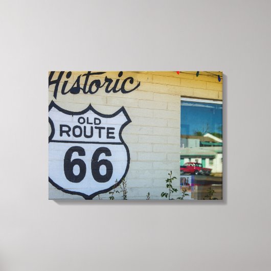 Route 66標識 キャンバスプリント (正面)