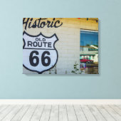 Route 66標識 キャンバスプリント (インサイチュ (ウッドフロア))