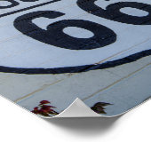 Route 66標識 ポスター (角)