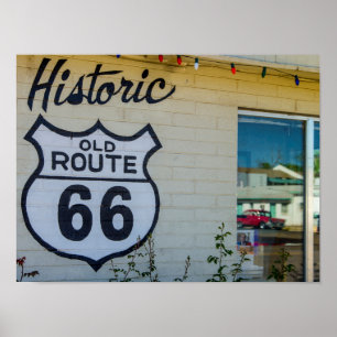 Route 66標識 ポスター