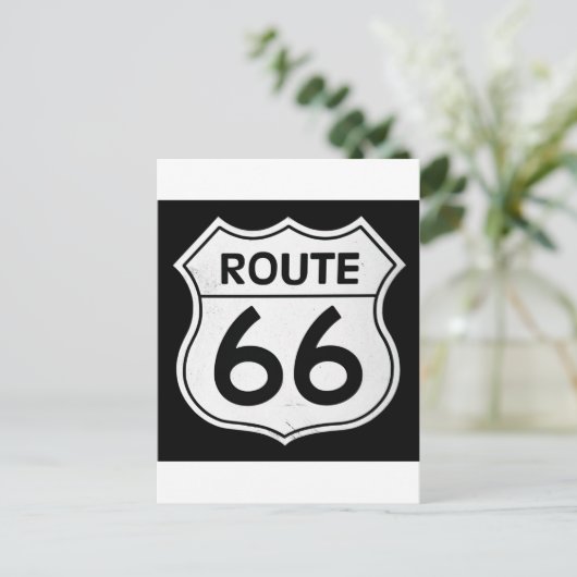 Route 66標識 ポストカード (スタンド正面)