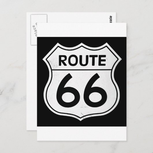 Route 66標識 ポストカード (正面/裏面)