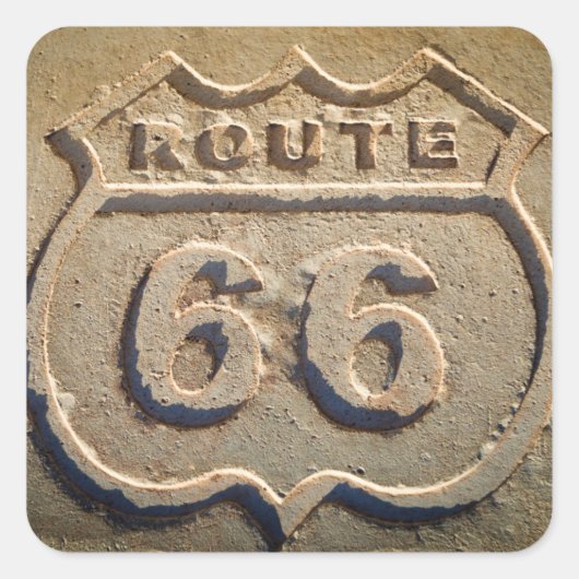 Route 66歴史的なサイン（アリゾナ） スクエアシール (正面)