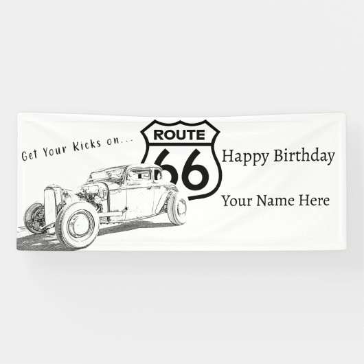 Route 66誕生日バナー 横断幕 (横)