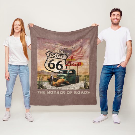 Route 66蹴にアクセス フリースブランケット (インサイチュ)