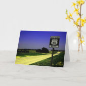 Route 66道路側のグストップリーティングカード カード (黄色い花)