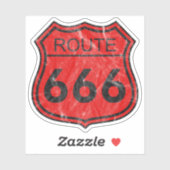 Route 666 (red) シール (シート)