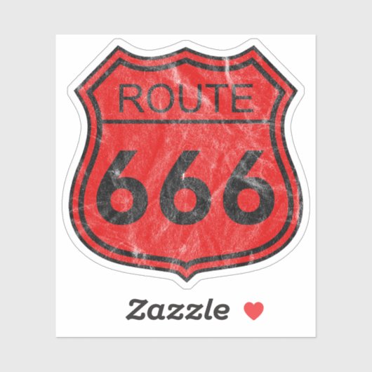 Route 666 (red) シール (シート)