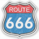 Route 666 (red-blue) シール (正面)