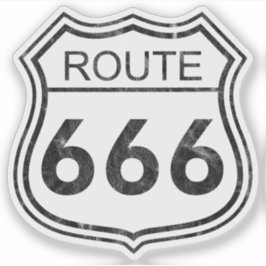 Route 666 (white) シール