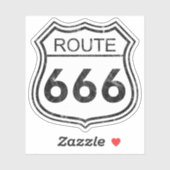 Route 666 (white) シール (シート)