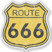 Route 666 (yellow) シール (正面)