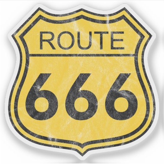 Route 666 (yellow) シール (正面)