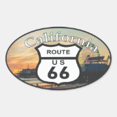 route 66 楕円形シール (正面)