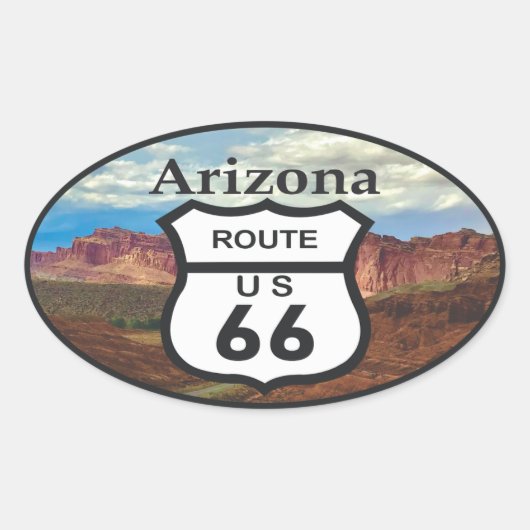 Route 66 楕円形シール (正面)