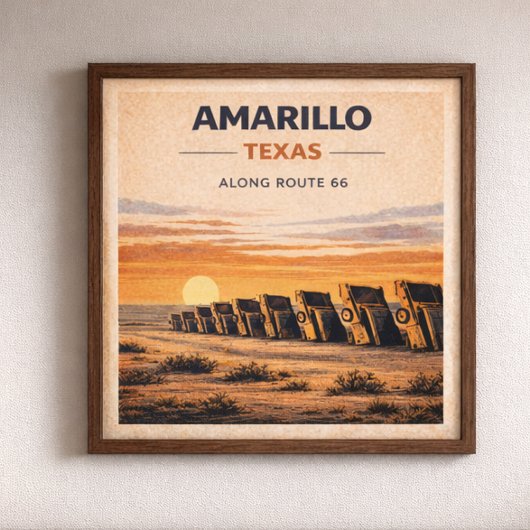 Route 66 Amarillo Texas Heritage ポスター
