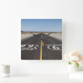 Route 66, Amboy （カリフォルニア州，アメリカ） スクエア壁時計 (ホーム)