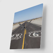 Route 66, Amboy （カリフォルニア州，アメリカ） スクエア壁時計 (傾斜)