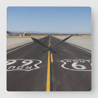 Route 66, Amboy （カリフォルニア州，アメリカ） スクエア壁時計