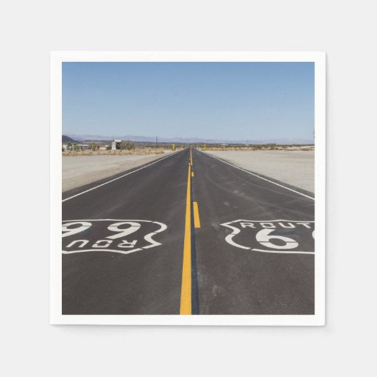 Route 66, Amboy （カリフォルニア州，アメリカ） スタンダードカクテルナプキン (正面)