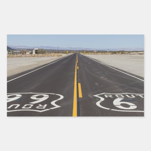 Route 66, Amboy （カリフォルニア州，アメリカ） 長方形シール (正面)