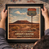 Route 66 Amboy Crater California ポスター