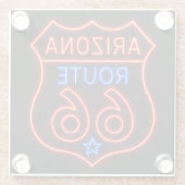 Route 66 Arizona Neon Americana Decor ガラスコースター (裏面)