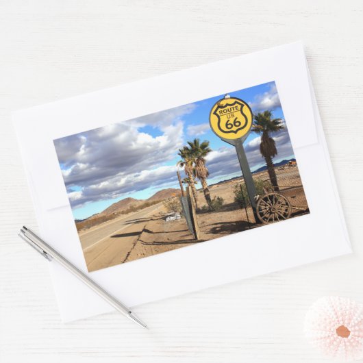 Route 66 Aufkleber 長方形シール (封筒)