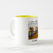 Route 66, Cadillac Ranch, Amarillo Texas ツートーンマグカップ (正面左)