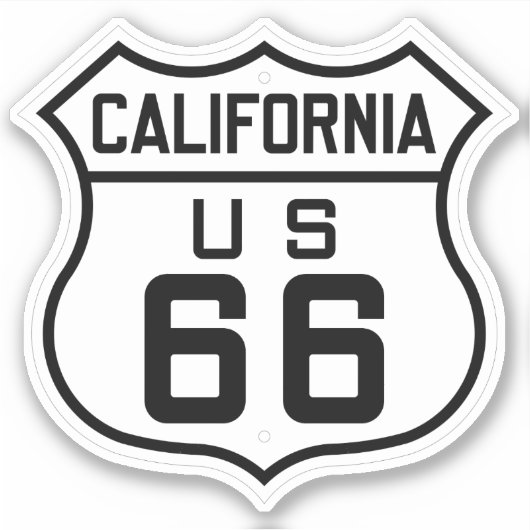 Route 66 Californiaトラベルサイン シール (正面)