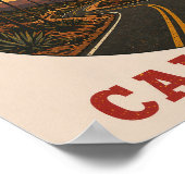 Route 66 California Coastal Sunset Highway ポスター (角)
