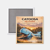 Route 66 Catoosa Oklahoma Heritage Classic Sunset マグネット (正面/裏面)