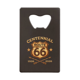 Route 66 Centennial 1926-2026 Shield   クレジットカード栓抜き