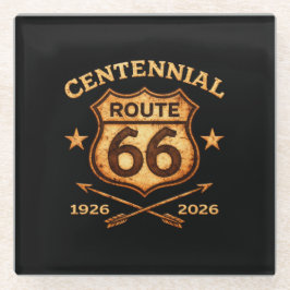 Route 66 Centennial Bar Decor ガラスコースター