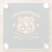 Route 66 Centennial Bar Decor ガラスコースター (裏面)
