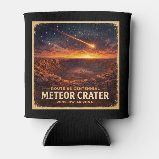Route 66 Centennial Meteor Crater Retro 缶クーラー (正面)