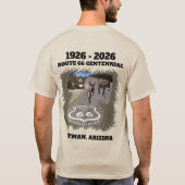 Route 66 Centennial Oatman, Arizona Back  Tシャツ (裏面)