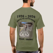 Route 66 Centennial Oatman, Arizona Back Tシャツ (裏面)