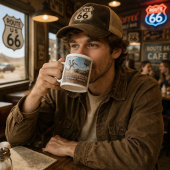 Route 66 Centennial Oatman Donkey Artwork ジャンボコーヒーマグカップ